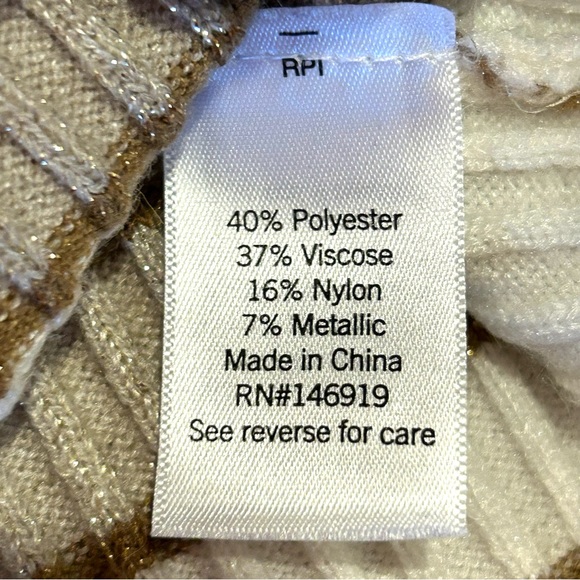 Nine West Ribbed Crewneck Striped Sweater M - Picture 5 of 9